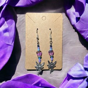 Handmade Purple Fairy Earrings